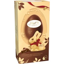 Buy & Send Lindt Lindor Gold Bunny & Milk Chocolate Easter Egg 195G