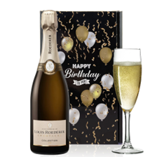 Buy & Send Louis Roederer Collection 243 Champagne 75cl And Flute Happy Birthday Gift Box