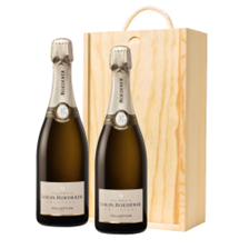 Buy & Send Louis Roederer Collection 243 Champagne 75cl Two Bottle Wooden Gift Boxed (2x75cl)