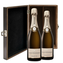 Buy & Send Louis Roederer Collection 245 Champagne 75cl Double Elm Wood Gift Boxed (2x75cl)