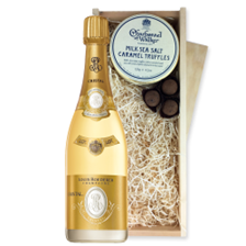 Buy & Send Louis Roederer Cristal Cuvee Prestige 2015 Brut 75cl And Milk Sea Salt Charbonnel Chocolates Box