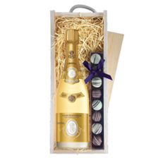 Buy & Send Louis Roederer Cristal Cuvee Prestige 2015 Brut 75cl & Truffles, Wooden Box