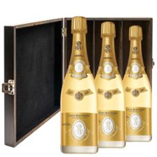 Buy & Send Louis Roederer Cristal Cuvee Prestige 2015 Brut 75cl Treble Elm Wood Gift Boxed (3x75cl)