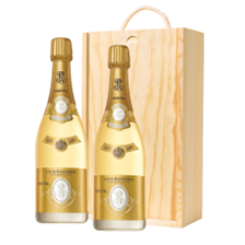 Buy & Send Louis Roederer Cristal Cuvee Prestige 2015 Brut 75cl Double Pine Wooden Gift Boxed (2x75cl)