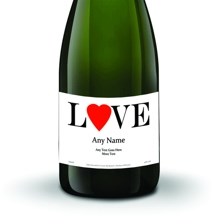 Buy & Send Personalised Champagne - Love Label