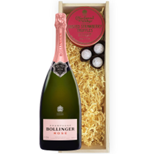 Buy & Send Magnum of Bollinger Rose Champagne 1.5L And Strawberry Charbonnel Truffles Magnum Box