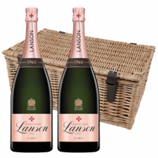 Buy & Send Magnum of Lanson Le Rose Champagne 150cl Duo Magnum Hamper (2x150cl)