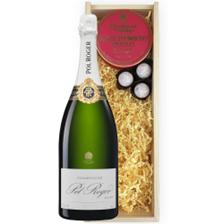 Buy & Send Magnum of Pol Roger Brut Reserve Champagne 150cl And Strawberry Charbonnel Truffles Magnum Box