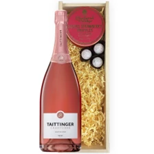 Buy & Send Magnum of Taittinger Rose Champagne 150cl And Strawberry Charbonnel Truffles Magnum Box