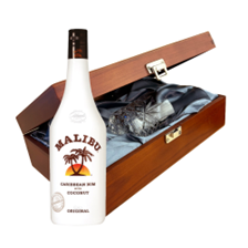 Buy & Send Malibu Caribbean Rum In Luxury Box With Royal Scot Glass