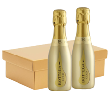 Buy & Send Mini Bottega Gold Prosecco Brut 20cl Duo Postal Box