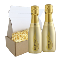 Buy & Send Mini Bottega Gold Prosecco Brut 20cl Duo Postal Box