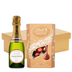 Buy & Send Mini Laurent Perrier La Cuvee Champagne 20cl And Chocolates In Gift Hamper