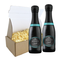 Buy & Send Mini Zonin Cuvee 1821 Prosecco DOC 20cl Duo Postal Box