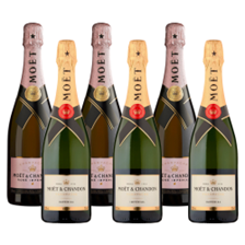 Buy & Send Mixed Case of Moet And Chandon Brut and Rose (6x75cl)