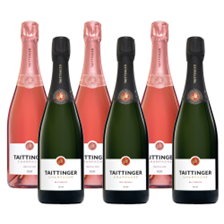 Buy & Send Mixed Case of Taittinger Brut and Rose (6x75cl)