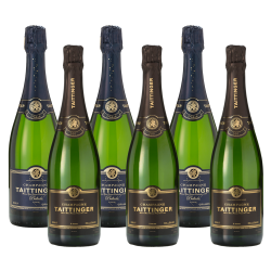 Buy & Send Mixed Case of Taittinger Brut Vintage and Prelude Grand Crus (6x75cl)