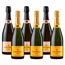 Buy & Send Mixed Case of Veuve Clicquot Brut and Veuve Clicquot Rose (6x75cl)