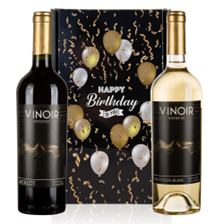 Buy & Send Mixed Vinoir Happy Birthday Wine Duo Gift Box (2x75cl)