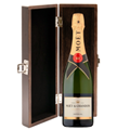 Buy & Send Moet And Chandon Brut Champagne 75cl in Elm Wood Gift Box