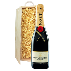Buy & Send Moet & Chandon Brut Imperial In Wooden Sliding Lid Gift Box