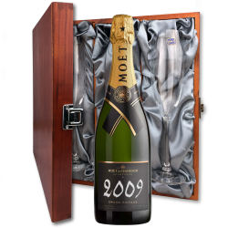 Buy & Send Moet & Chandon Brut Vintage 2012 And Flutes In Luxury Presentation Box