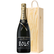 Buy & Send Moet And Chandon Brut Vintage 2013-15 Champagne 75cl In Wooden Sliding Lid Gift Box