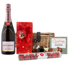 Buy & Send Moet & Chandon Rose Champagne 75cl And Chocolate Love You Hamper