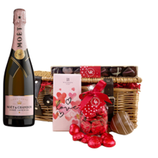 Buy & Send Moet &amp; Chandon Rose Champagne 75cl And Chocolate Valentines Hamper
