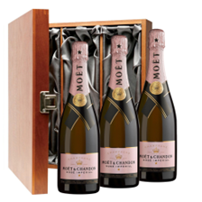 Buy & Send Moet &amp; Chandon Rose Champagne 75cl Treble Luxury Gift Boxed Champagne