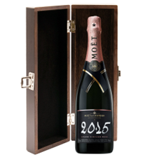 Buy & Send Moet & Chandon Vintage Rose 2015 Champagne 75cl in Elm Wood Gift Box