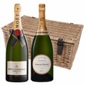 Buy & Send Moet & Chandon and Laurent Perrier Brut Duo Magnum Hamper (2x150cl)