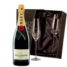 Buy & Send Moet &amp;amp; Chandon Brut Imperial With Diamante Crystal Flutes