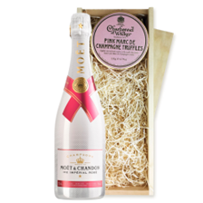 Buy & Send Moet &amp;amp; Chandon Ice Imperial Rose 75cl And Pink Marc de Charbonnel Chocolates Box