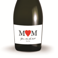 Buy & Send Personalised Prosecco - Heart Mam Label