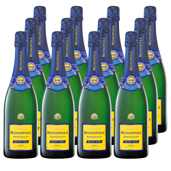Buy & Send Monopole Blue Top Brut Champagne 75cl Crate of 12 Champagne