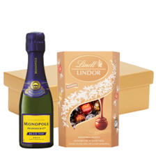 Buy & Send Monopole Heidsieck Co. Blue Top Brut 20cl And Chocolates In Gift Hamper