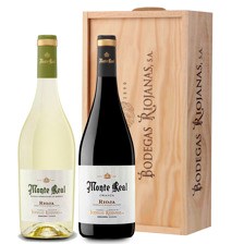 Buy & Send Twin Bottle Monte Real Crianza and Blanco Wine Gift Set