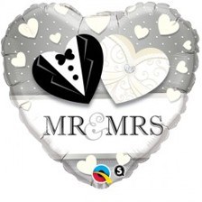 Buy & Send Mr & Mrs Helium Balloon