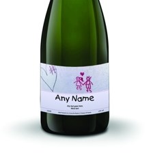 Buy & Send Personalised Champagne - Wall Art Label