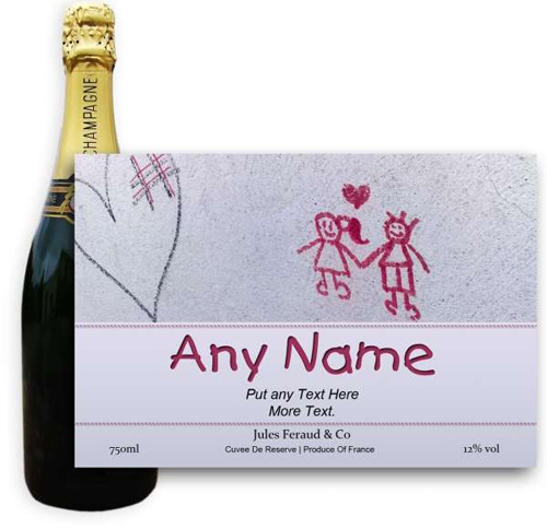 Buy & Send Jules Feraud Brut With Personalised Champagne Label Wall Art