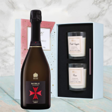 Buy & Send Noble Champagne Brut Vintage 2004 75cl With Love Body & Earth 2 Scented Candle Gift Box