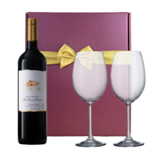 Buy & Send Old Vine Shiraz 75cl 108 yr Old Vines Red Wine And Bohemia Glasses In A Gift Box