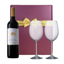 Buy & Send Old Vine Shiraz 75cl Red Wine And Bohemia Glasses In A Gift Box