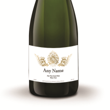 Buy & Send Personalised Champagne - Gold Ornate Label