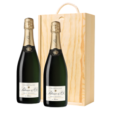 Buy & Send Palmer & Co Brut Reserve Champagne 75cl Two Bottle Wooden Gift Boxed (2x75cl)