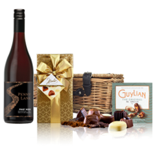 Buy & Send Penny Lane Reserve Pinot Noir 75cl Red Wine And Chocolates Hamper