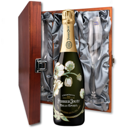 Buy & Send Perrier Jouet Belle Epoque 2013 75cl And Flutes In Luxury Presentation Box