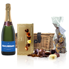Buy & Send Personalised Champagne - Blue Label And Chocolates Hamper