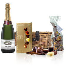 Buy & Send Personalised Champagne - Engagement Ring Label And Chocolates Hamper